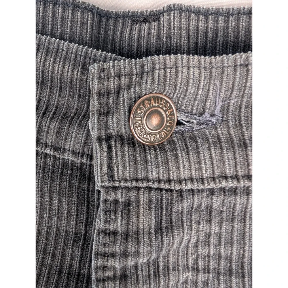 Vintage Levi's 519 Corduroy Pants Mens 38x32 Gray Straight Leg 80's USA Made